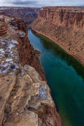 The Colorado River View downstream of the Colorado River from Navajo Bridge, Lees Ferry