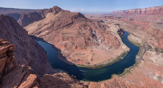 The View from the Top A bend in the Colorado River seen from the end of the Spencer Trail in Lees Ferry