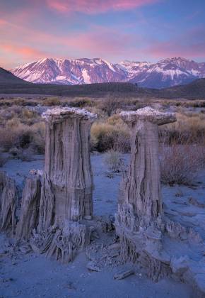 Sand Tufa's West at Sunrise The west group of Sand Tufas near Mono Lake, California