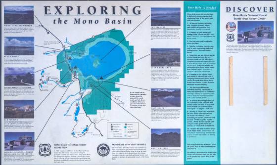 Exploring Mono Lake Sign Sign in the Mono Lake South Tufas Area