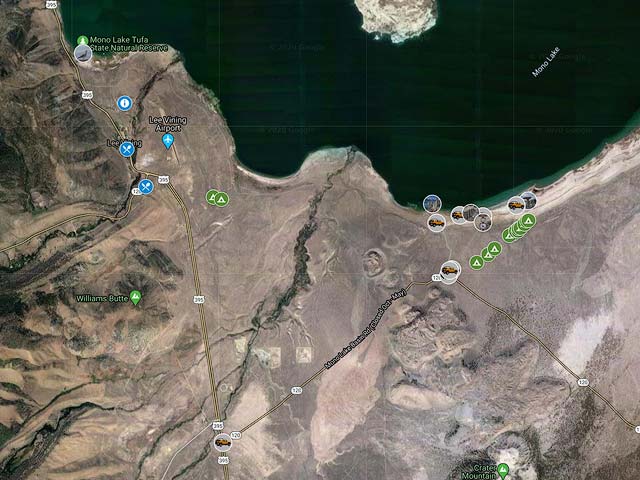 Google Map of Mono Lake