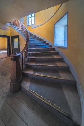 Curved Staircase Curved Staircase in the Meade Hotel in Bannack ghost town.