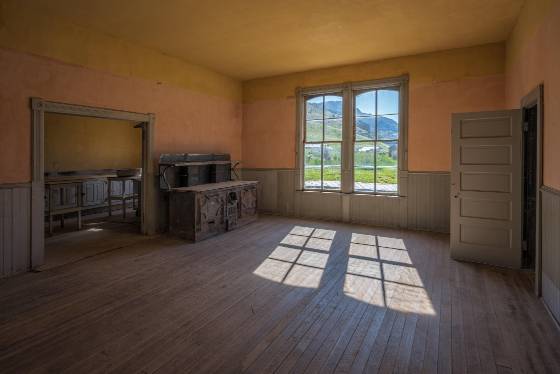 Meade Hotel Kitchen Kitchen in the Meade Hotel in Bannakc ghost town