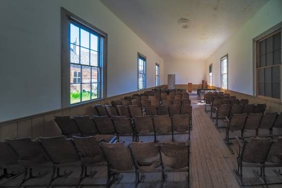 Methodist Church 1 Interior of the Methodist Church in Bannack Ghost Town