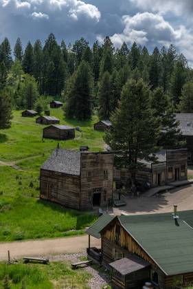 Garnet Ghost Town Garnet ghost town viewed from the trail starting at the parking lot