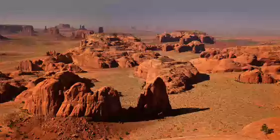 Hunts Mesa Panorama 3 View of Monument Valley from Hunts Mesa