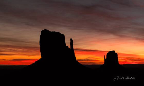 Mitten Sunrise 3 The mittens in Monument Valley at sunrise