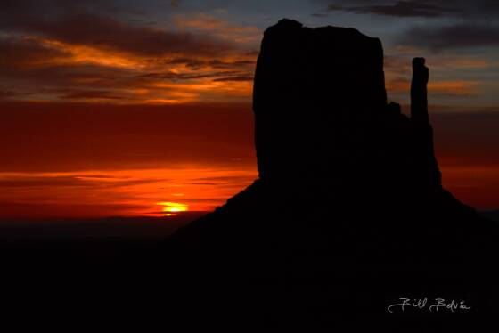 West Mitten Sunrise The West Mitten in Monument Valley at sunrise