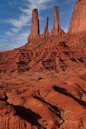 The Three Sisters 2 The Three Sisters in Monument Valley