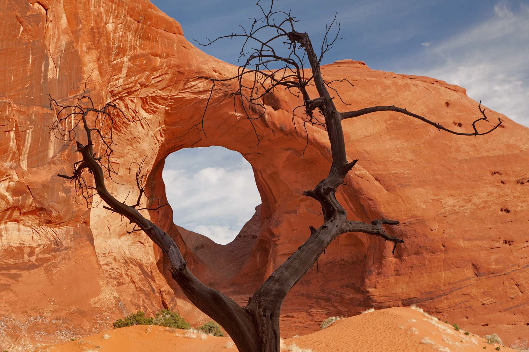 Ear of the Wind arch in Monument Valley