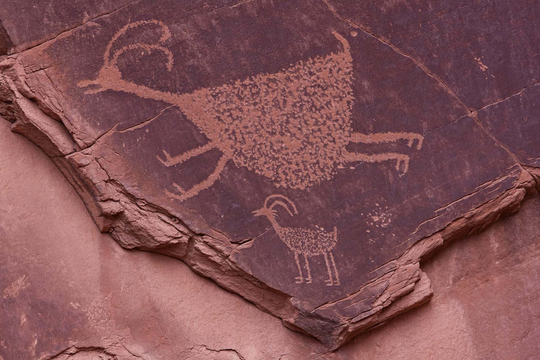 Petroglyph near Sun's Eye Arch in Monument Valley