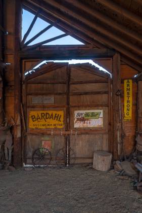 Bardahl Makes Cars Run Better Various signs seen in Nelson ghost town, Nevada.