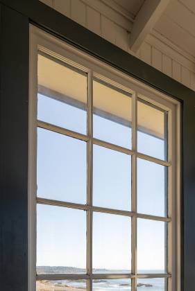 Point Arena Museum Window The view through a window in the Point Arena Lighthouse Museum.