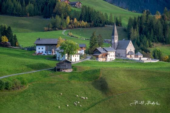 Santa Maddalena Church 1 Santa Maddalena Church, in the Villnoss Valley, The Dolomites, Italy.