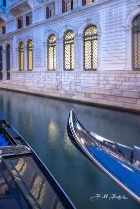Venice Gondolas 3 Gondola seen near dawn in Venice, Italy