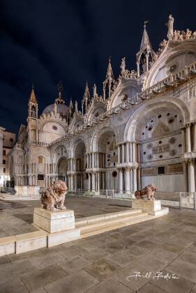 Saint Marks Basilica Saint Marks Basilica seen before dawn in Venice, Italy.