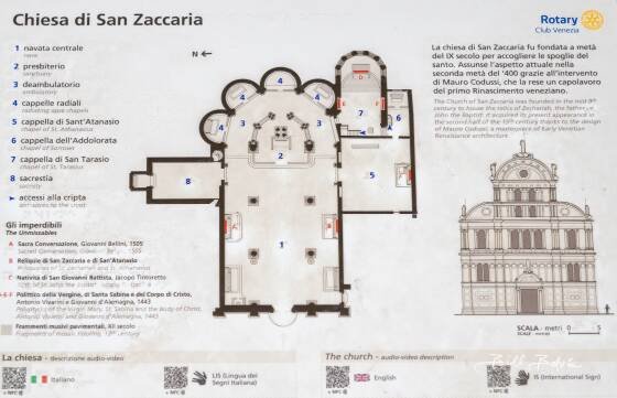 Chiesa di San Zaccaria Floor Plan Floor plan of Chiesa di San Zaccaria in Venice, Italy
