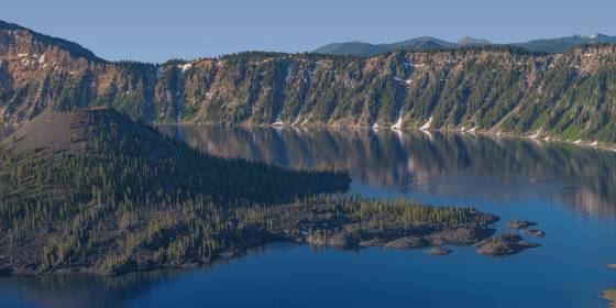 Crater Lake and Wizard Island Wizard Island and Crater Lake in Oregon.