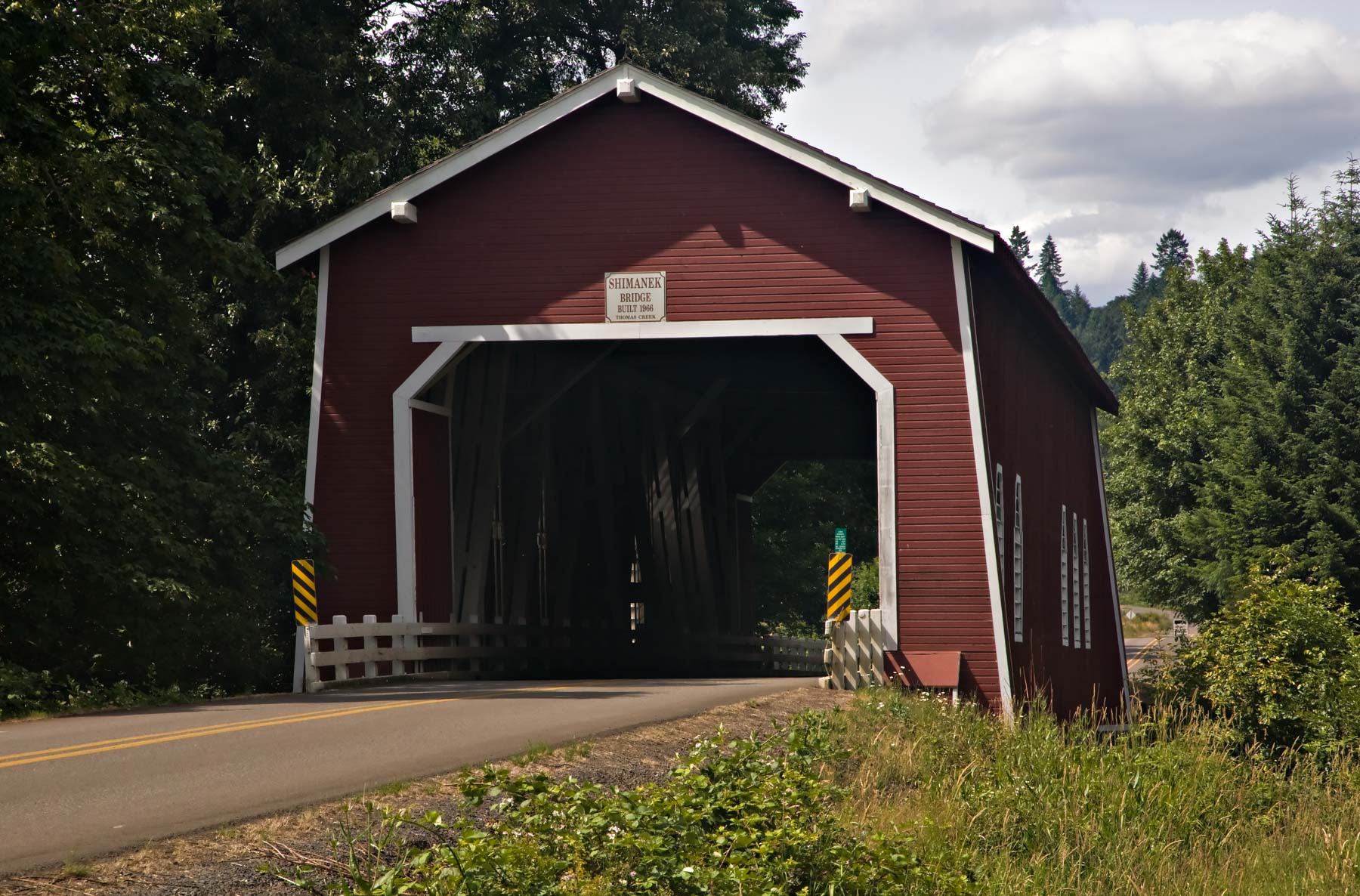 Shimanek covered bridge near Scio, Oregon