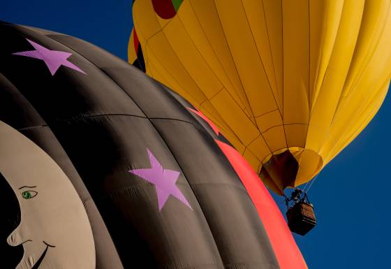 In the air 6 Balloons in the air at the Page Balloon Regatta