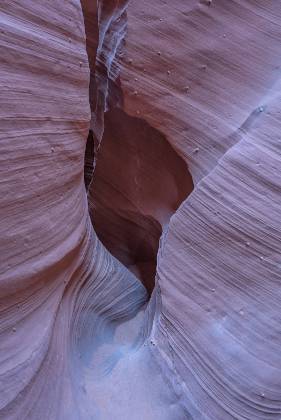 Narrow Slot Narrow section of Rattlesnake Slot Canyon in the Navajo Nation..