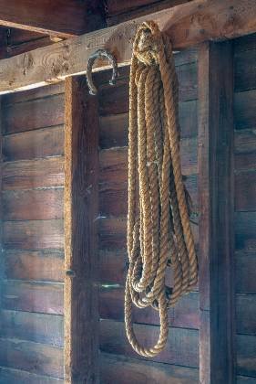 Liberty Barn Interior Rope and Horseshoe inside the Liberty Barn, The Palouse, Washington