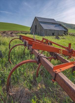 Moore Road Barn 2 Plough seen at the Moore Rd Barn in the Palouse.