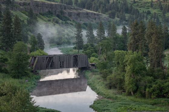 Palous River Covered Bridge No 3 Covered Bridge over the Palouse River viewed from Manning Rd in the Palouse.