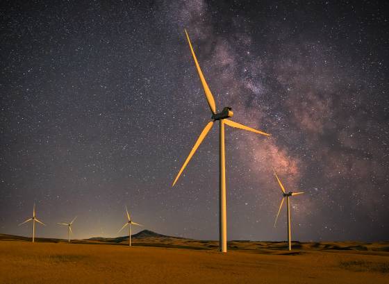 Wind Turbines and The Milky Way Palouse wind turbines framed by the Milky Way