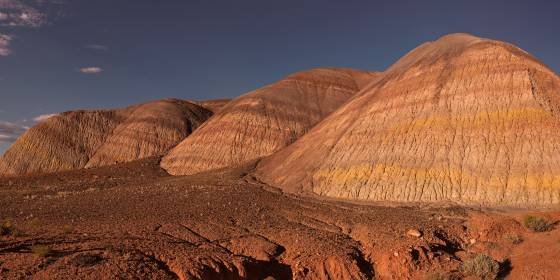 Clay Beds Panorama 1 Chinle Clay Beds along House Rock Valley Road in Vermilion Cliffs NM