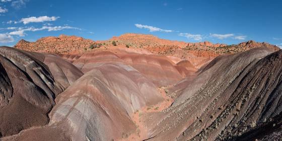 Clay Beds Panorama Chinle Clay Beds along House Rock Valley Road in Vermilion Cliffs NM