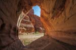 Alcove on the shore of the Paria River in Utah