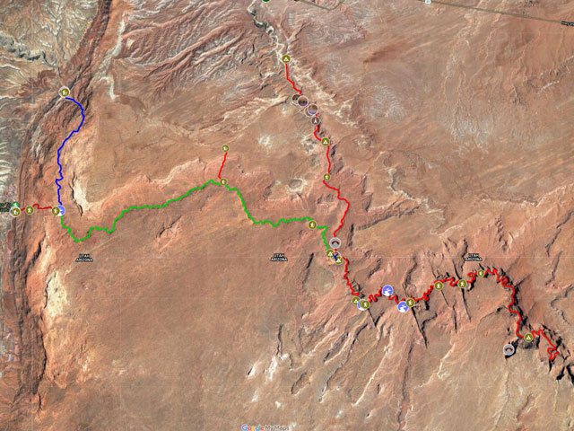 Google Map of Buckskin Gulch and the Paria Narrows