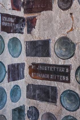 Bottle House Detail 2 Bottle House in Rhyolite ghost town, Nevada