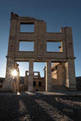 Cook Bank Sun Burst Cook Bank in Rhyolite ghost town, Nevada