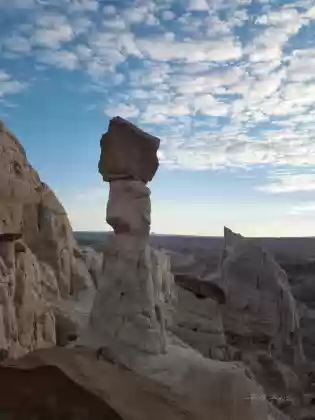 Dented Hoodoo Hoodoo seen in the Lower Rimrocks, Grand Staircase Escalante NM, Utah.