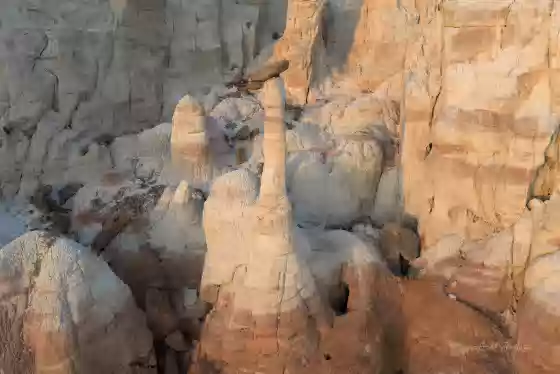 Skinny Hoodoo Aerial Aerial shot of Skinny Hoodoo in the Lower Rimrocks, Grand Staircase, Utah.