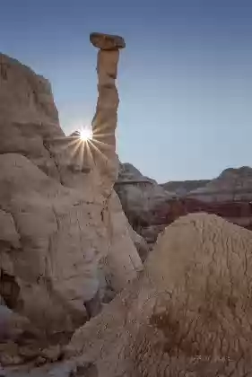 Skinny Hoodoo Sunstar Hoodoos located in the Lower Rimrocks area of the Grand Staircase