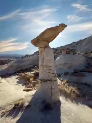 Top Heavy Hoodoo 2 Hoodoo that looks like a seven seen in the Middle Rimrocks, Grand Staircase Escalante NM, Utah.