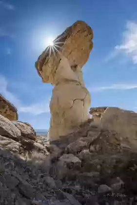 Big Hoodoo 1 Hoodoos made from Entrada Sandstone with Dakota Caprocks in the Upper Rimrocks of the Grand Staircase