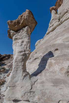 Captains Hat Hoodoo Hoodoos made from Entrada Sandstone with Dakota Caprocks in the Upper Rimrocks of the Grand Staircase