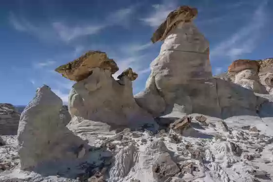 Hoodoo Forest 2 Hoodoos made from Entrada Sandstone with Dakota Caprocks in the Upper Rimrocks of the Grand Staircase
