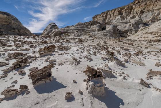 Hoodoo Garden Hoodoos made from Entrada Sandstone with Dakota Caprocks in the Upper Rimrocks of the Grand Staircase