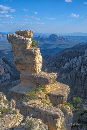 Jenga Rock at Sunset 2 Jenga Rock, aka Edge of the World Scenic Rock, overlooking Sedona, Arizona at sunset.