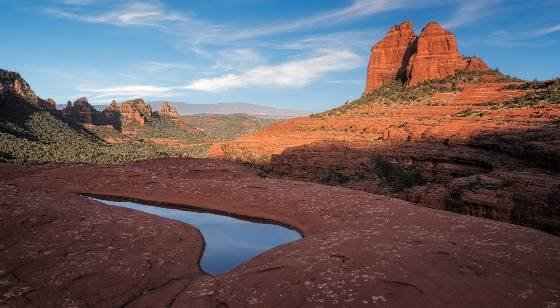 Cowpies Delta Pool 2 Reflection of Mitten Ridge in water pool on Cowpies