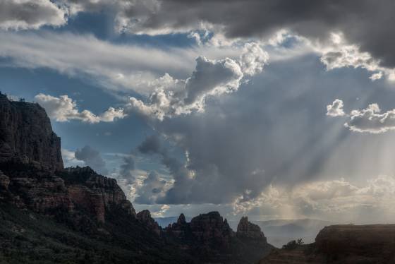 God Rays The View from Cowpies down Bear Wallow Canyon in Sedona