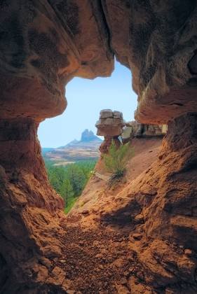 Merry Go Round Arch The view from Inside Merry go Round Arch in Sedona