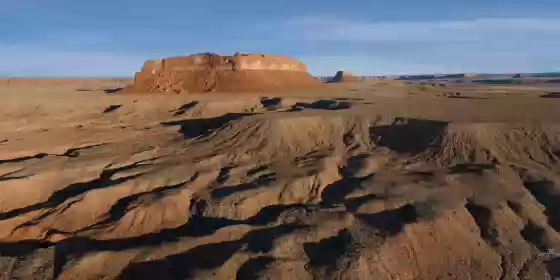 Round Rock at Dawn The Badlands in front of Round Rock in Arizona