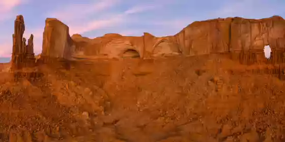 Round Rock seen after sunset 2 A panorama of Round Rock's west side shot after the sun set.