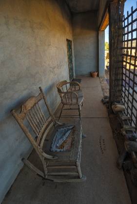 Chairs at the Gleeson Jail Jail in Gleeson ghost town, Arizona